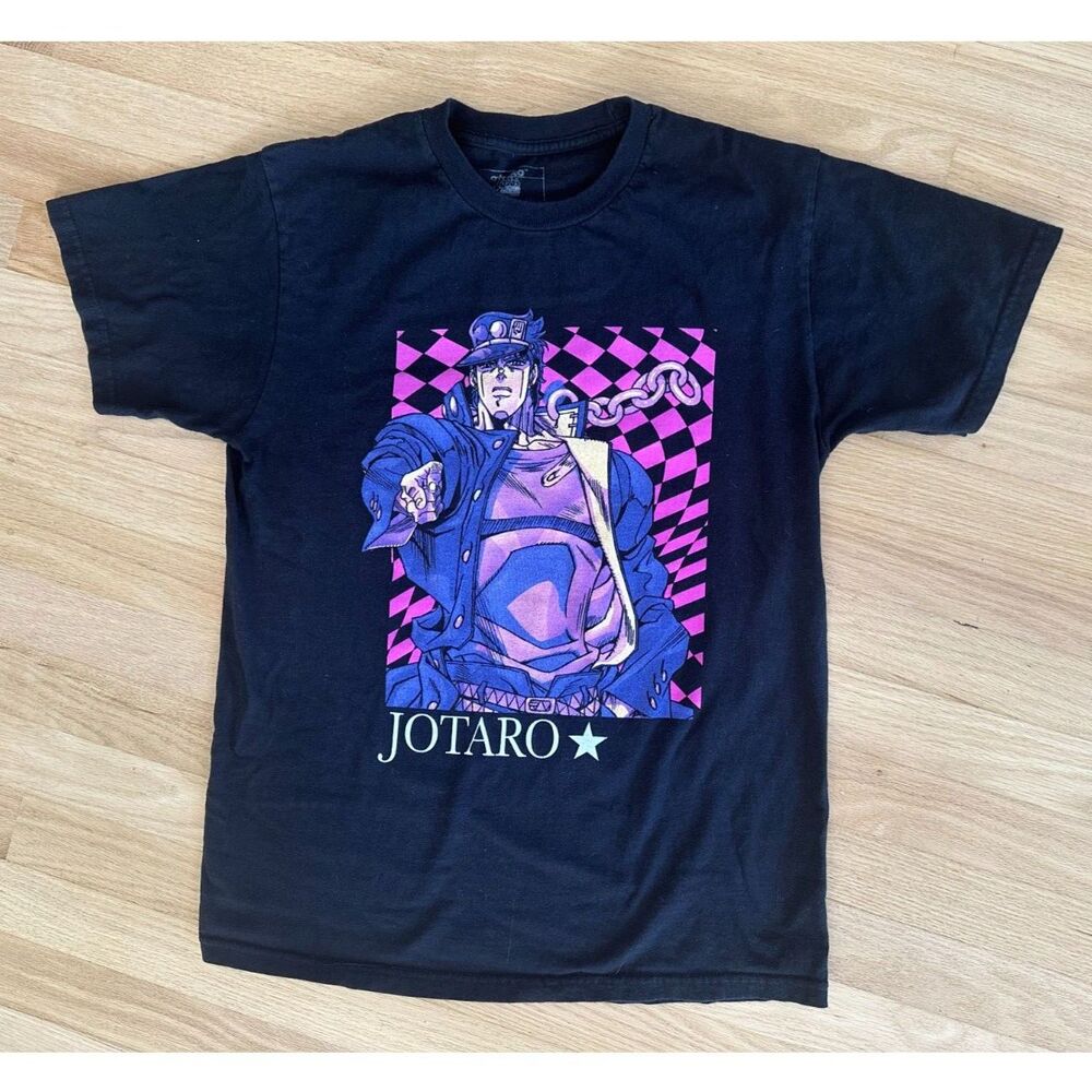 Jojos Bizarre Adventure Graphic Tee Mens Medium M Black Shirt Jotaro Dio Anime